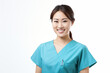 © Mary - Smiling Asian Nurse in Professional Uniform with Stethoscope, Friendly and Caring Healthcare Worker, White Background, Ideal for Medical, Healthcare, and Wellness Concepts
