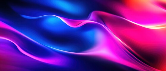 Wall Mural - abstract flowing waves of vibrant blue, purple, and pink colors with smooth gradients and light effe