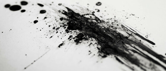 Poster - Exploring the intricate textures of ink on absorbent paper surfaces