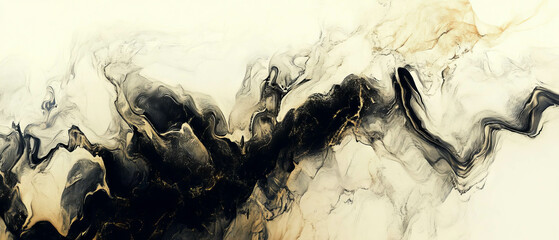 Poster - exploring the elegance of ink textures on smooth paper at an artist's workspace