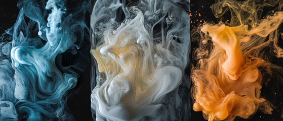 Poster - Exploring the captivating textures of ink with varying viscosities and effects