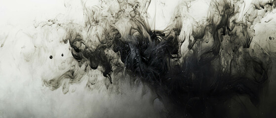 Poster - Exploration of ink textures with water creating soft color effects