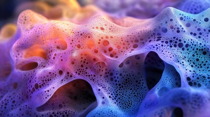 Poster - Abstract Colorful Foamy Texture with Bubbles