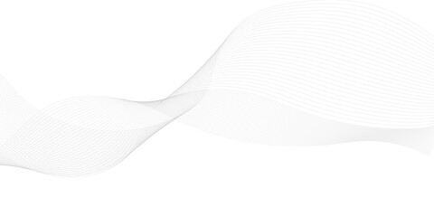 Poster - abstract flowing wave curved lines on transparent background. black gradient smooth curve line shape