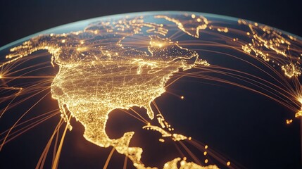Poster - Global Network Illuminating North America with Connections