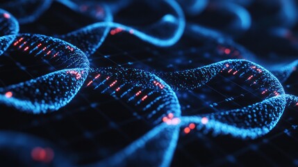 Poster - Abstract Digital Rendering of DNA Helix Structure