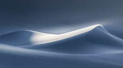 Poster - Serene Snow Dunes Basking In Soft Light