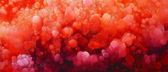 Poster - Bright red ink texture with even distribution and vibrant color enhances visual appeal
