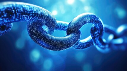 Poster - Digital Chain Links Interconnected Data Security