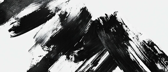 Poster - bold patterns created with thick black ink strokes on a white background