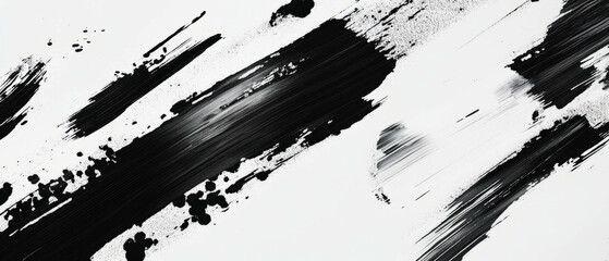 Poster - bold patterns formed by thick black ink strokes on a white background