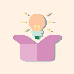 Poster - A Creative Idea Emerging From a Box Representing Thinking Outside of the Box