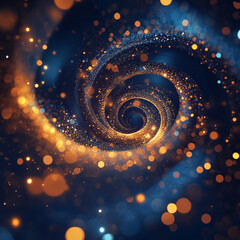 Poster - Swirling patterns of light and color create a mesmerizing vortex effect found in deep space imagery