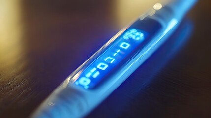 Poster - Sleek Electronic Device With Blue Digital Display