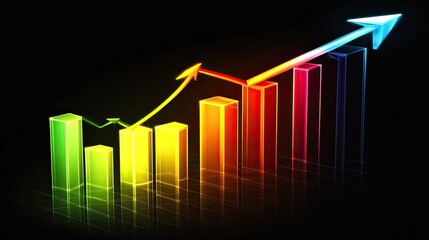 Poster - Colorful Bar Graph Shows Significant Growth And Success