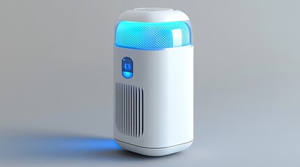 Poster - Modern Air Purifier with Blue Light Display