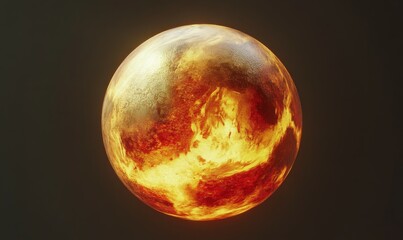 Wall Mural - fiery orb: chroma key ready vfx element