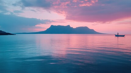 Wall Mural - seascape in early morning sunrise over sea nature landscape