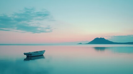 Wall Mural - seascape in early morning sunrise over sea nature landscape
