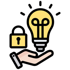 Poster - Intellectual Property Outline Color Icon