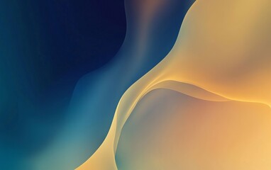 Wall Mural - A sophisticated abstract gradient background with muted golds and deep blues.featuring elegant color transitions.focusing on luxury and depth.ideal for premium branding and design