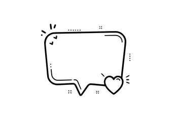 Poster - speech bubble graphic design with heart elements for communication