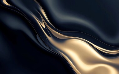 Wall Mural - A sophisticated abstract gradient background with rich navy and muted golds.featuring luxurious color transitions.focusing on elegance and depth.ideal for premium branding