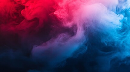 Poster - Colorful swirling smoke creating abstract shapes in vibrant neon pink and blue hues