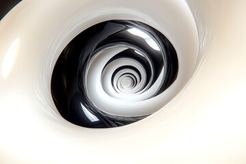Wall Mural - Abstract spiral vortex tunnel.