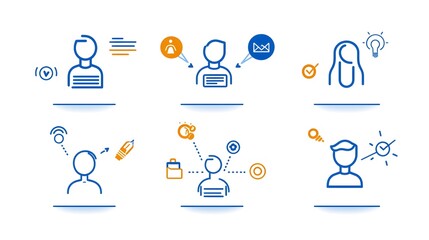Poster - Clean and Thin Line Art Icon Set Representing Human Figures Teams Groups and Community Designed for Contemporary Business and Organizational Visuals with Clear Outlines  Symbols