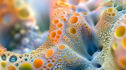 Abstract Colorful Porous Structure with Spherical Cavities