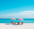 © David Behar - beach umbrella and lounge chair in miami florida