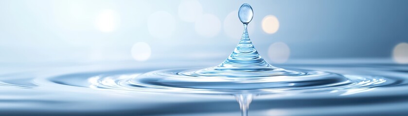 Wall Mural - mesmerizing macro photography, a stunning closeup of vibrant blue water droplet
