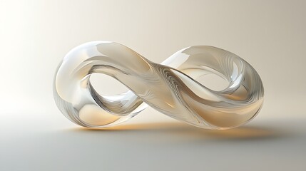 Wall Mural - Abstract Glass Sculpture Infinity Loop Design