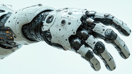 Poster - Intricate Robotic Arm Close-up: A Futuristic Mechanical Design
