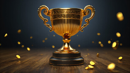 gold trophy cup