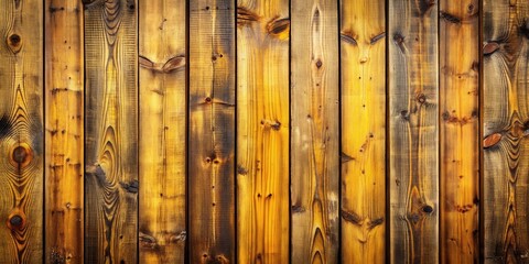 Wall Mural - Warm-toned vertical wooden planks background texture, ideal for design projects needing a rustic, aged feel.