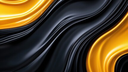 Wall Mural - Black and gold abstract background with fluid art and marble texture design for creative projects