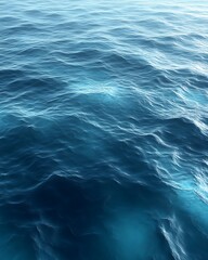 Calm ocean surface with subtle waves and deep blue hues.