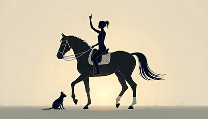 silhouette of a horse