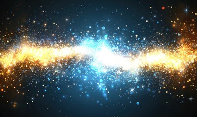 Aufkleber - Luminous Energy Streams Converge in a Cosmic Dance of Light and Color