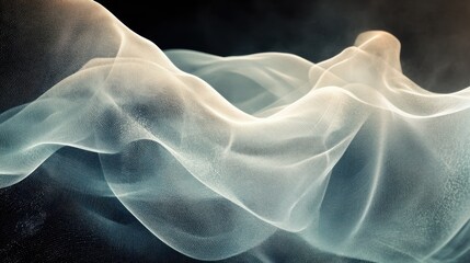 Poster - Luminous Flowing Particles: An Ethereal Abstract Wave