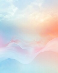 Wall Mural - A tranquil abstract gradient background with pastel blues and soft pinks.featuring smooth color shifts.focusing on peace and elegance.ideal for wellness and beauty visuals