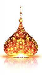 Poster - Luminous Teardrop: An Abstract Sparkling Illustration