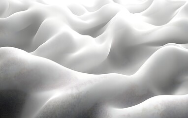 Wall Mural - Abstract white fabric waves texture.