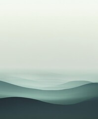 Wall Mural - A tranquil abstract gradient background with soft greens and light blues.featuring smooth color transitions.focusing on calmness and serenity.ideal for wellness and professional content
