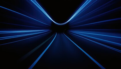 Aufkleber - abstract vector wave lines flowing dynamic in blue colors isolated on black background