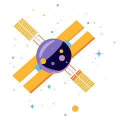Wall Mural - vector icon satellite space illustration exploration vector