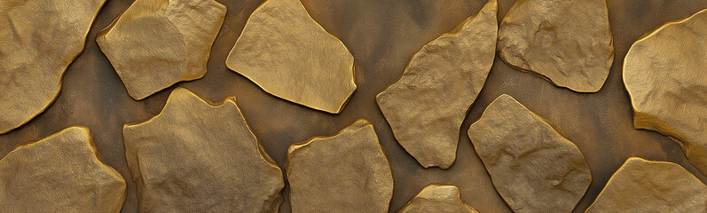 Poster - Golden stones creating a luxurious textured background