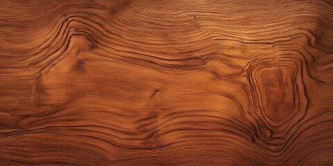 Aufkleber - Polished walnut wood showing rich grain and warm tones